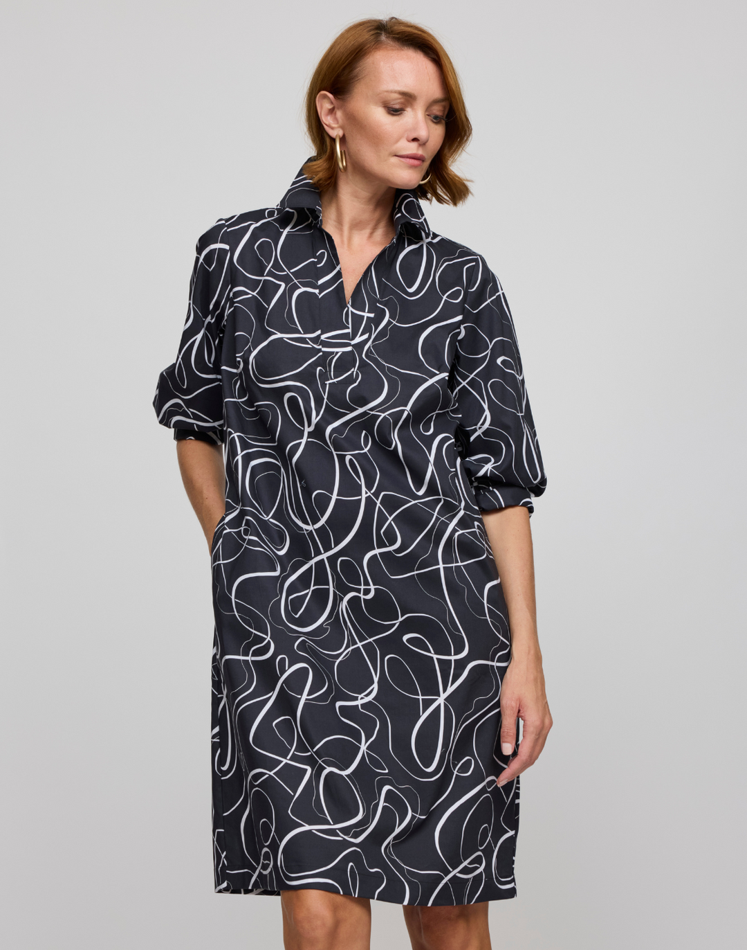 Vicky 3/4 Sleeve Ribbon Dress