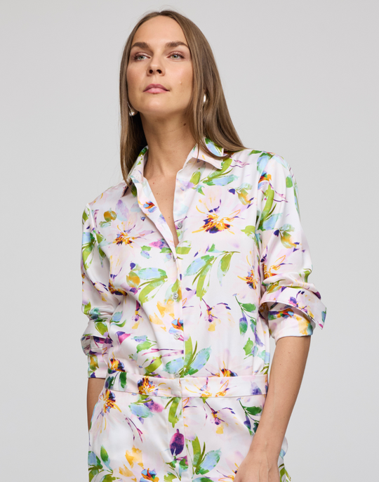 Margot Long Sleeve Garden Sateen Shirt