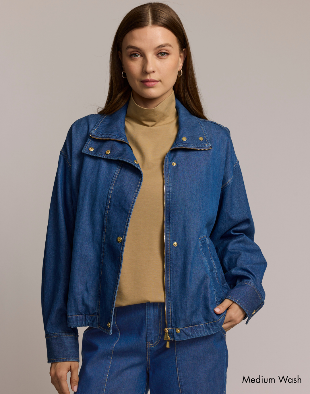 Louise Long Sleeve Denim Jacket – Hinson Wu Louise Long Sleeve Denim Jacket – Hinson Wu
