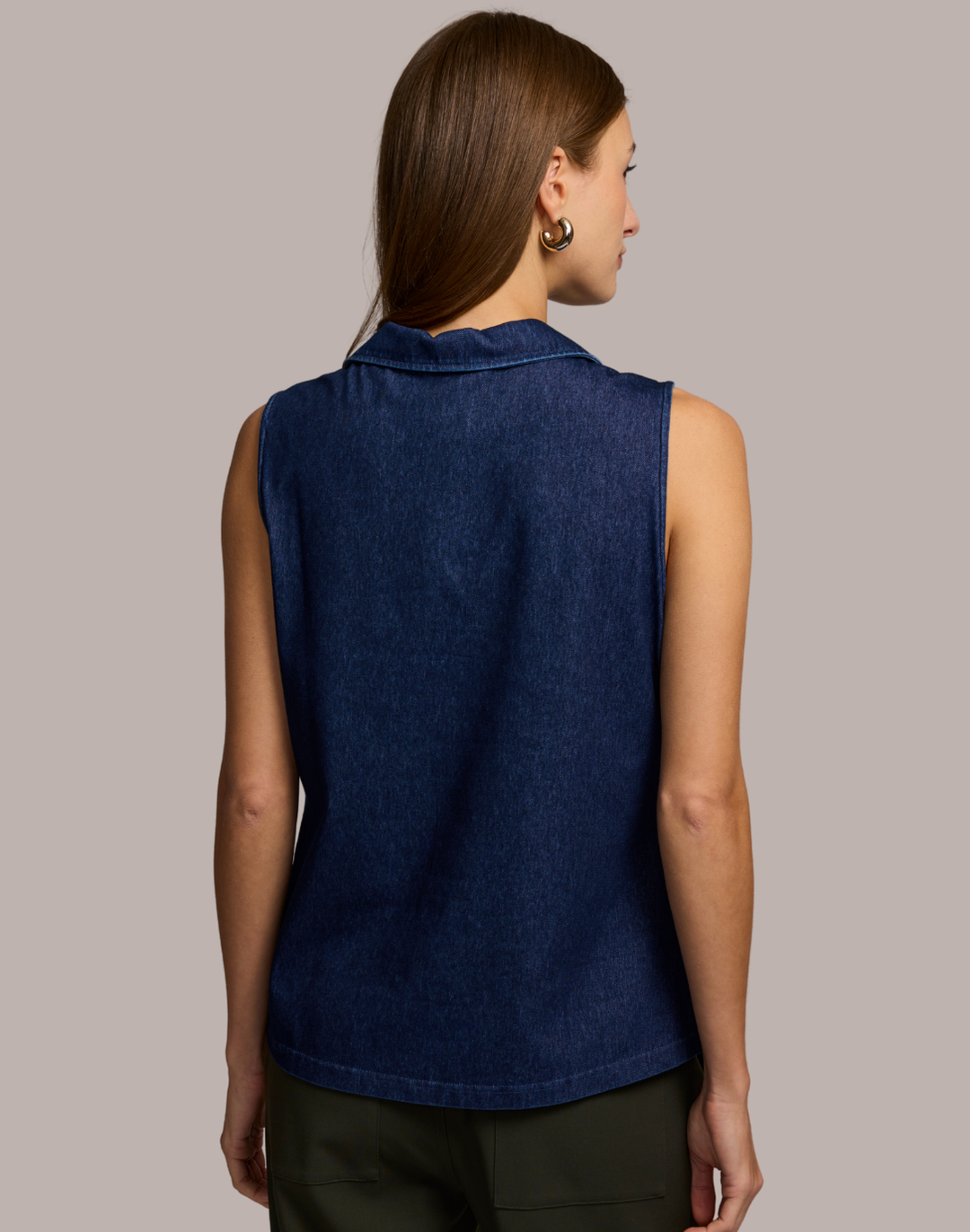 Emma Sleeveless Knit Denim Foundation Layer