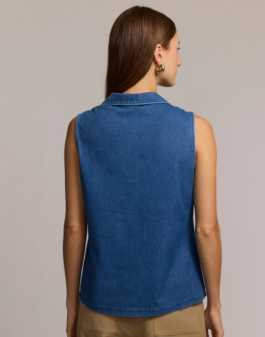 Emma Sleeveless Knit Denim Foundation Layer