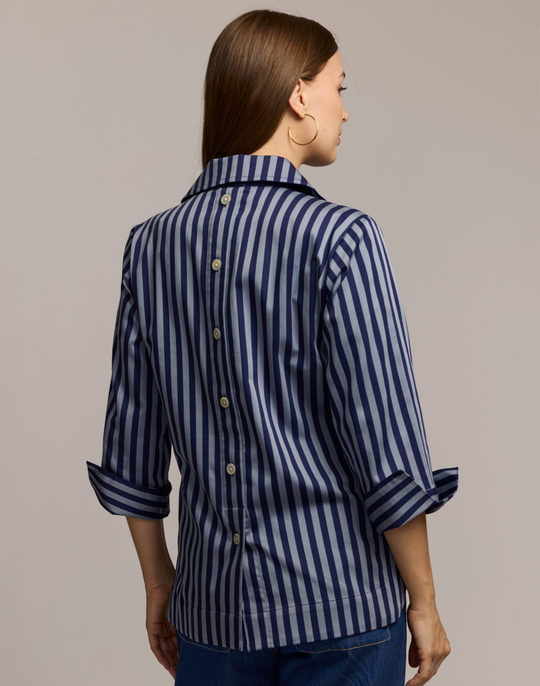 Aileen 3/4 Sleeve Classic Stripe Shirt