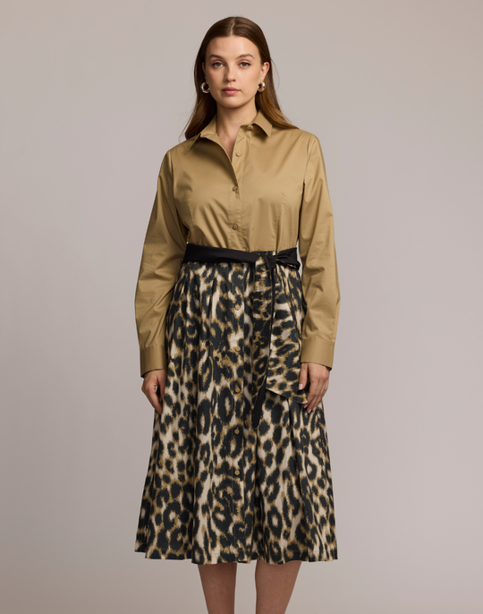 Robin Long Sleeve Animal Print Dress