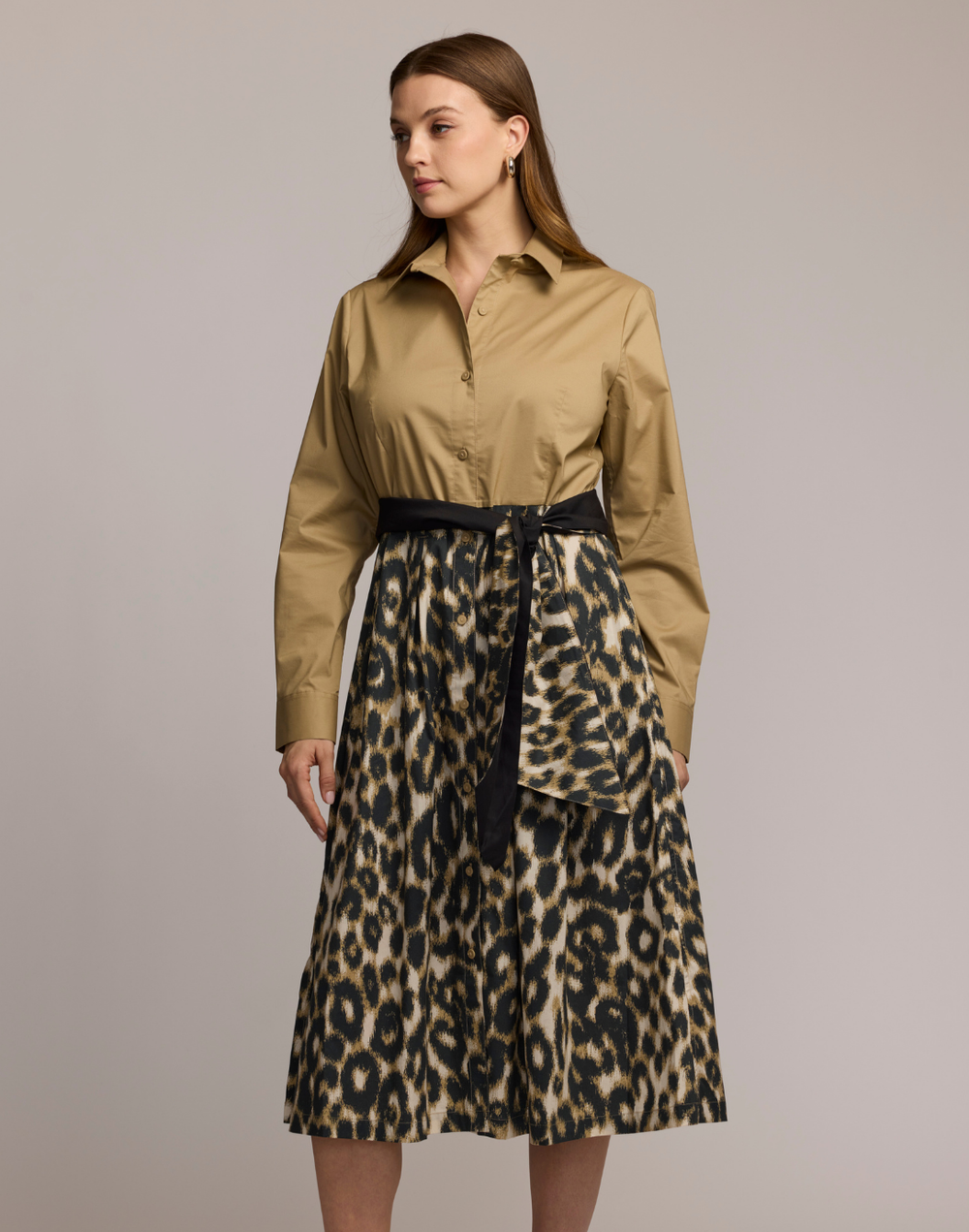 Robin Long Sleeve Animal Print Dress