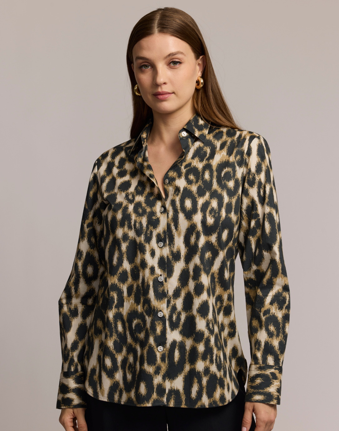 Margot Long Sleeve Animal Print Shirt – Hinson Wu Margot Long Sleeve Animal Print Shirt – Hinson Wu