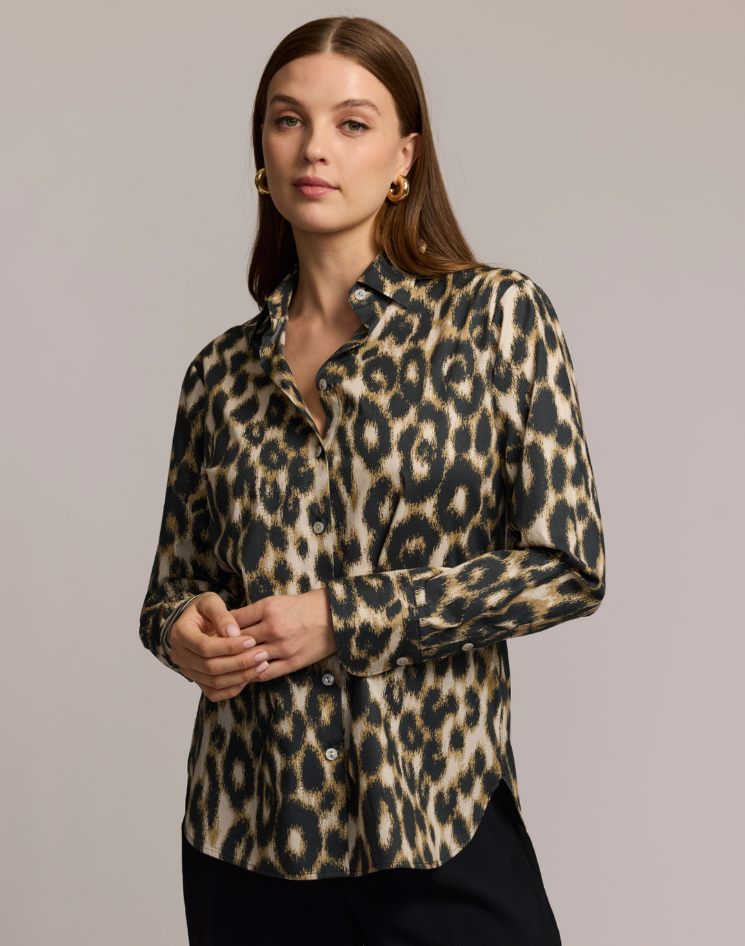 Margot Long Sleeve Animal Print Shirt