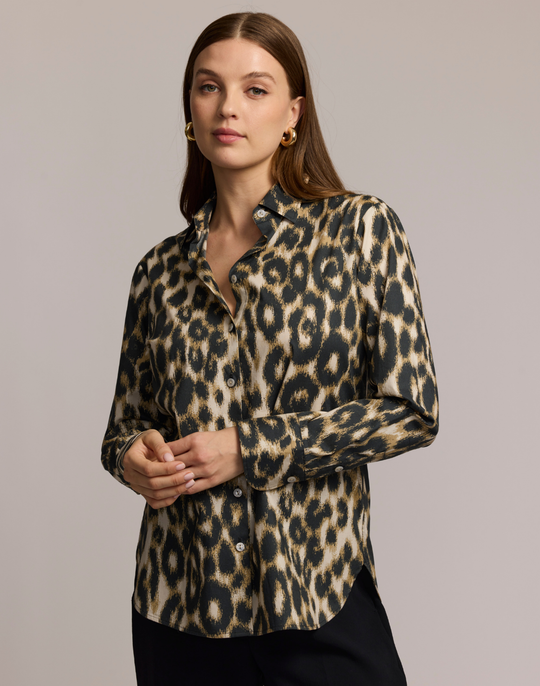 Margot Long Sleeve Animal Print Shirt