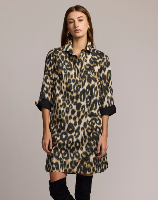 Aileen 3/4 Sleeve Animal Print Dress