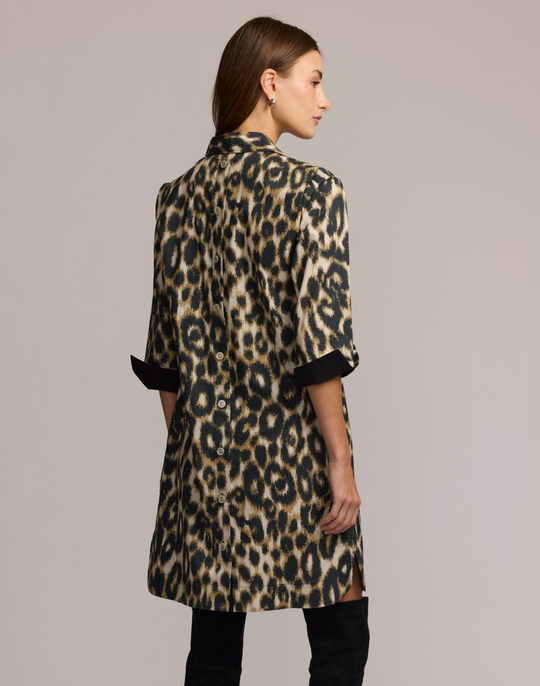 Aileen 3/4 Sleeve Animal Print Dress