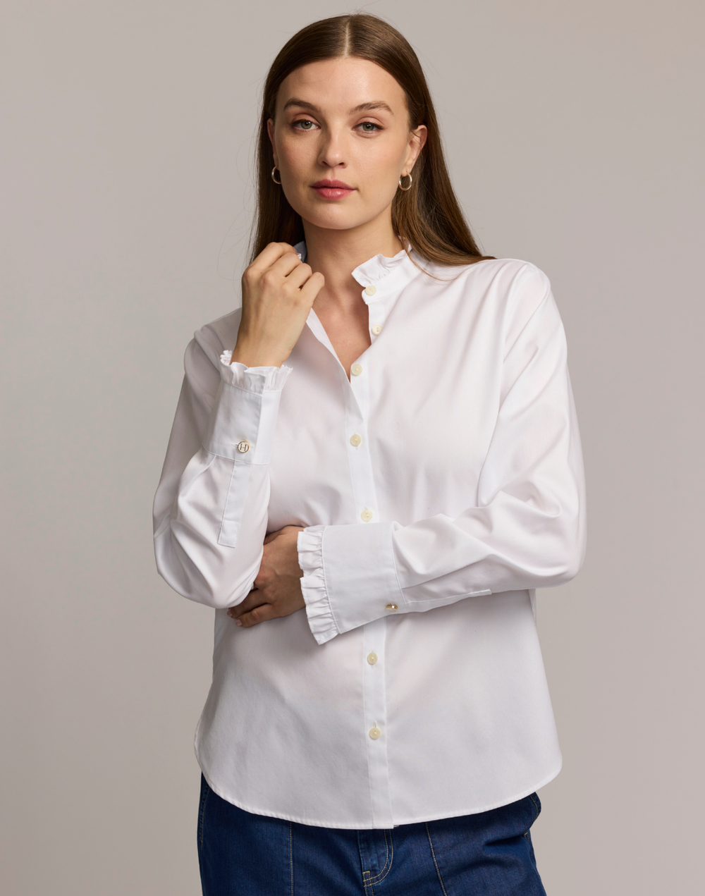 Quinn Long Sleeve No Iron Luxe Cotton Shirt