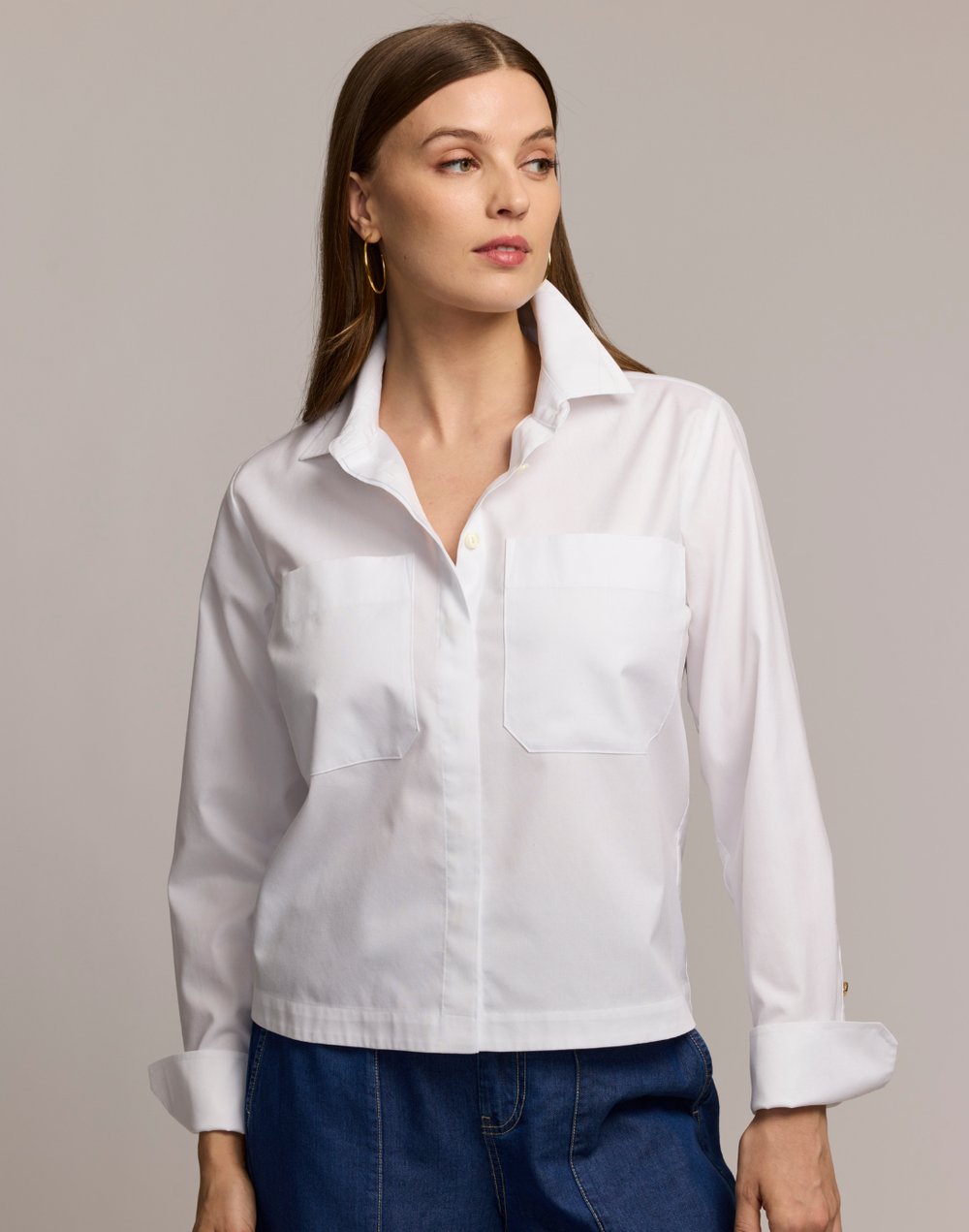 Astrid Long Sleeve No Iron Luxe Cotton Shirt