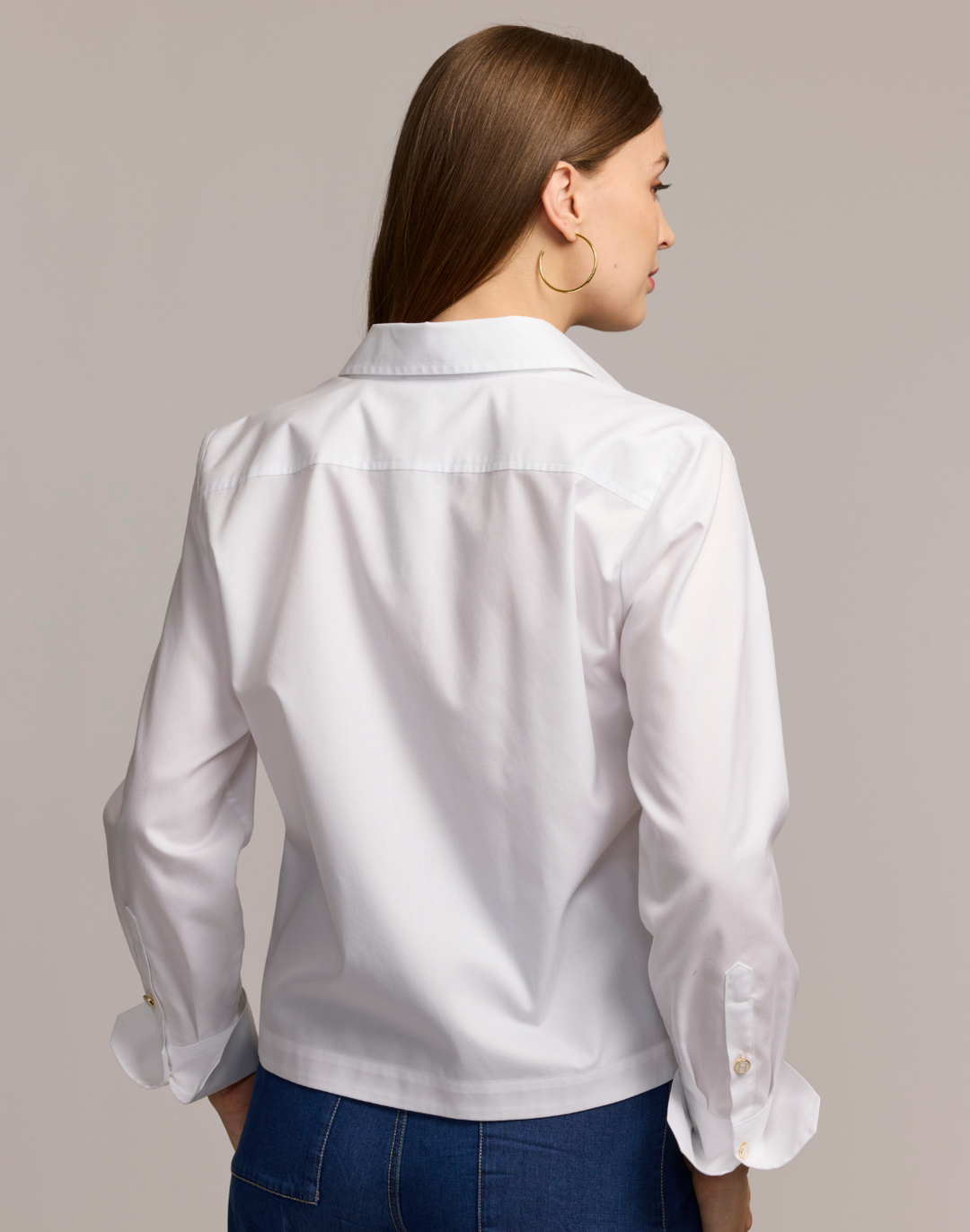 Astrid Long Sleeve No Iron Luxe Cotton Shirt