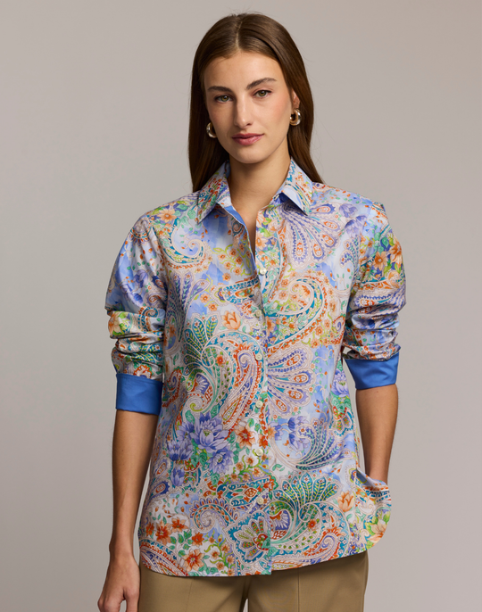 Margot Long Sleeve Floral Paisley Shirt