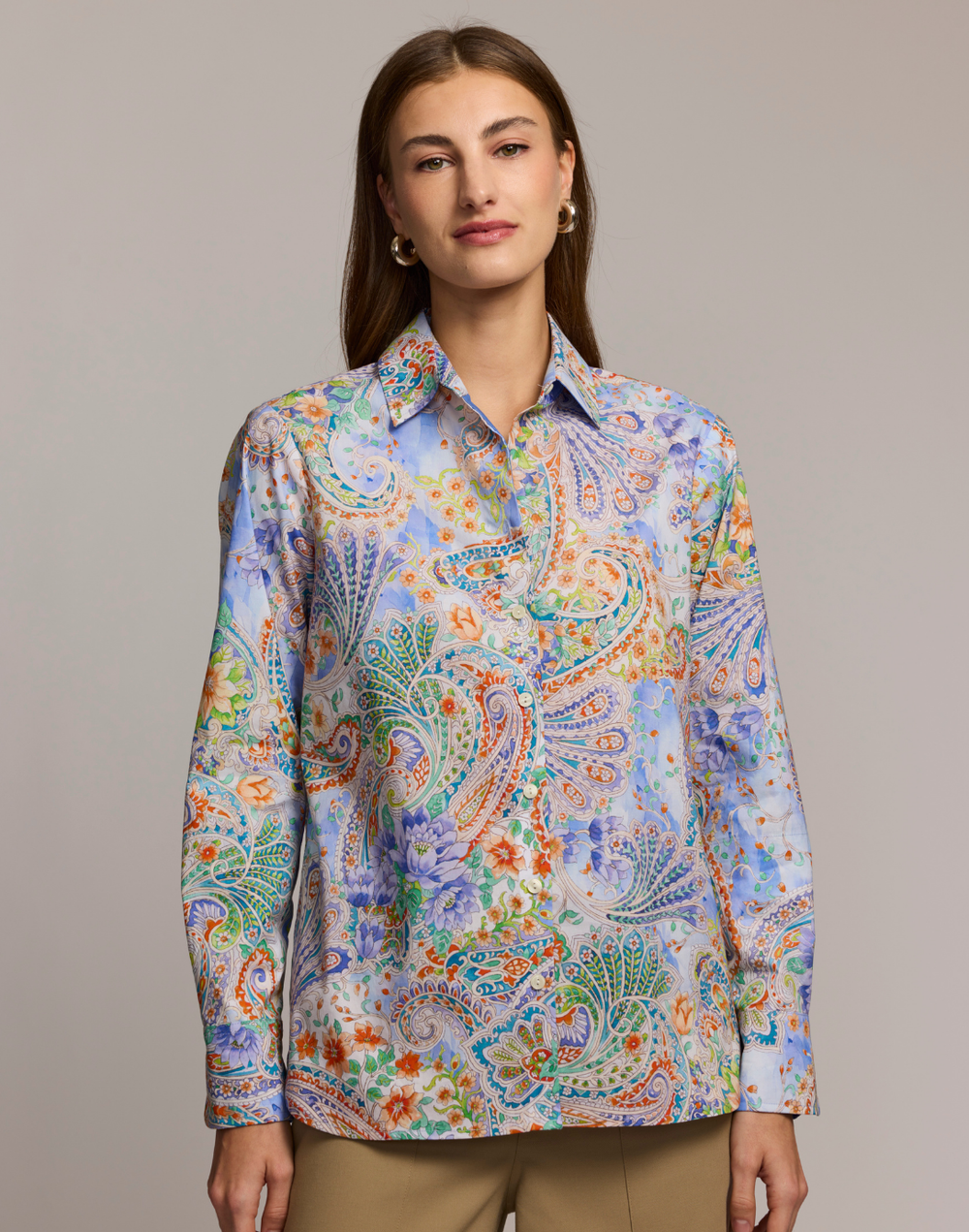 Margot Long Sleeve Floral Paisley Shirt
