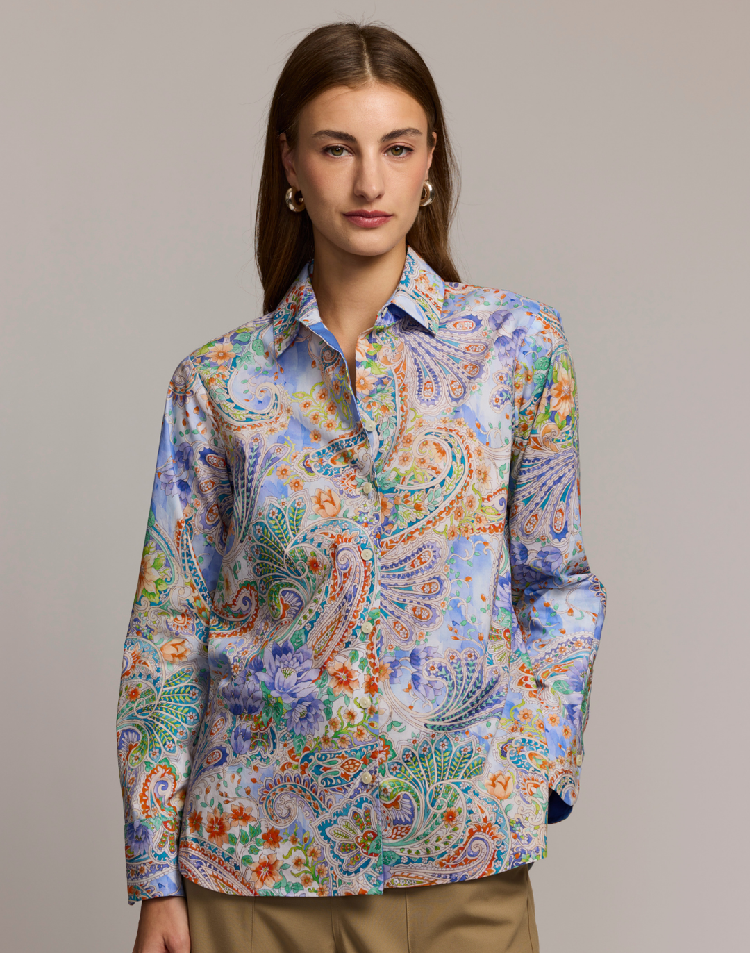Margot Long Sleeve Floral Paisley Shirt