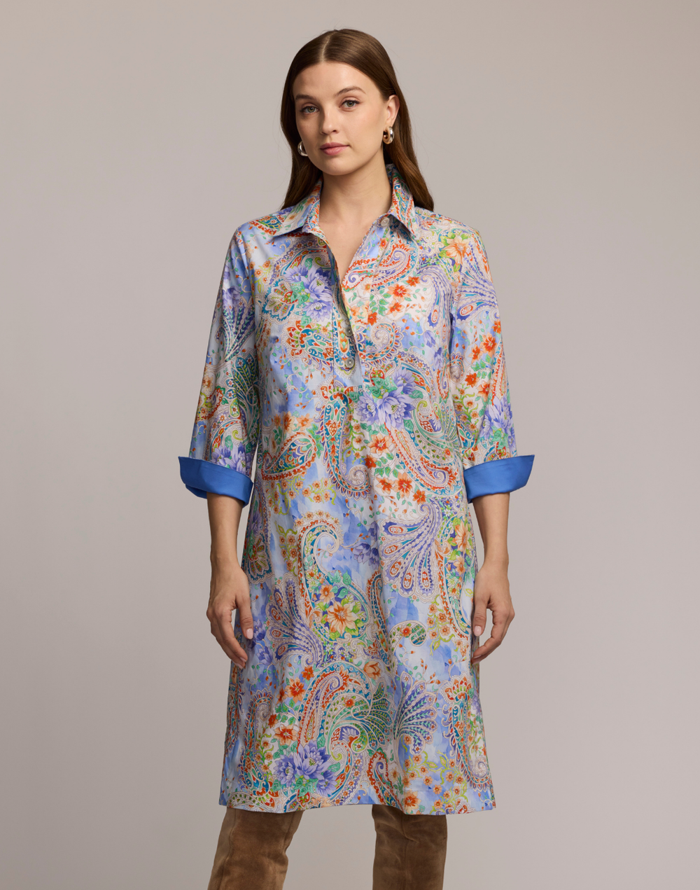 Charlotte 3/4 Sleeve Floral Paisley Dress