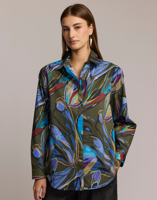 Halsey Long Sleeve Abstract Camo Shirt