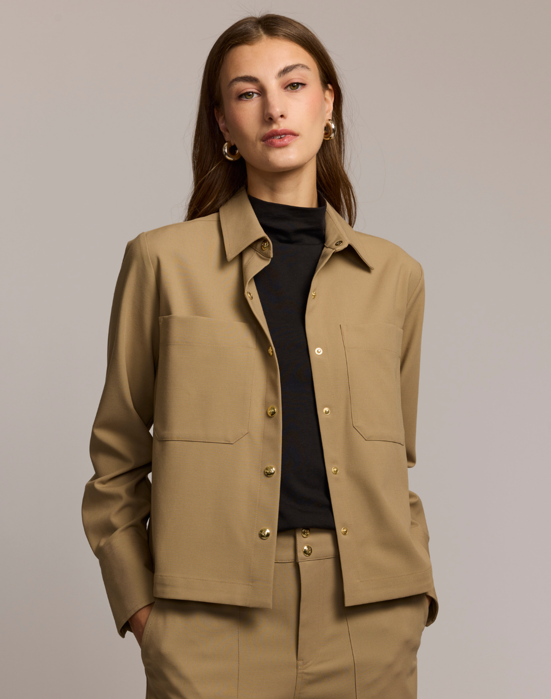 Astrid Long Sleeve Traveler's Twill Shirt Jacket