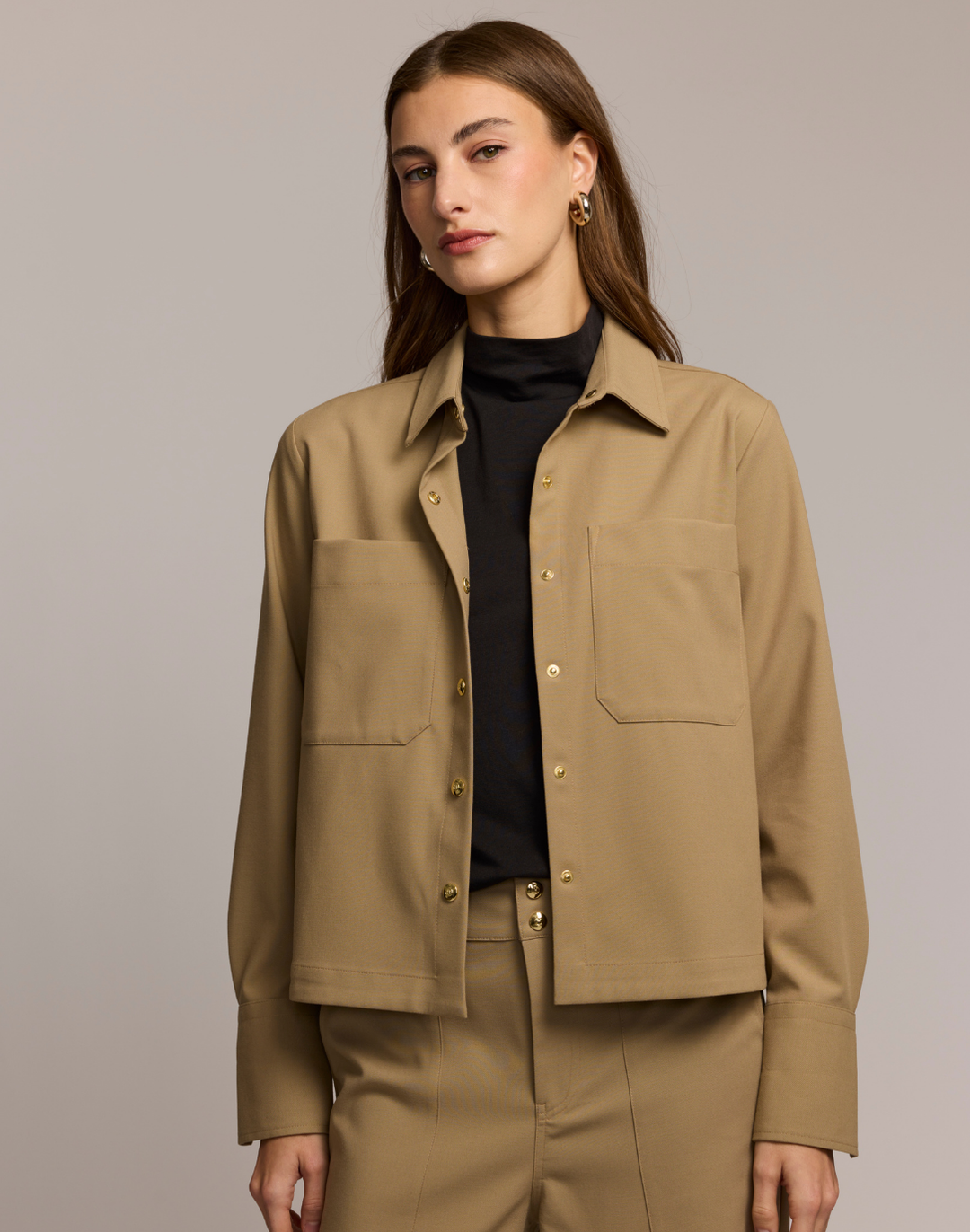 Astrid Long Sleeve Traveler's Twill Shirt Jacket