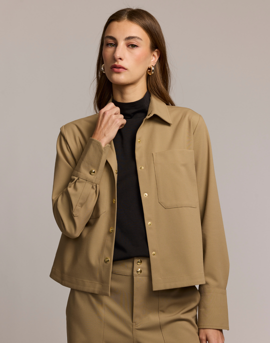 Astrid Long Sleeve Traveler's Twill Shirt Jacket