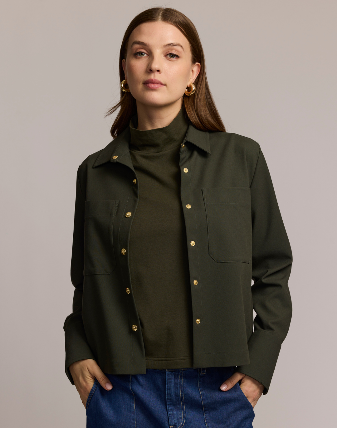 Astrid Long Sleeve Traveler's Twill Shirt Jacket