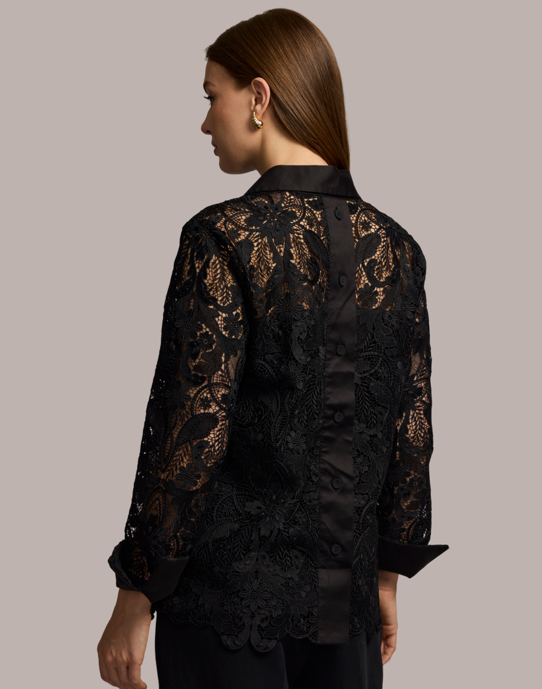 Aileen 3/4 Sleeve Lace Shirt