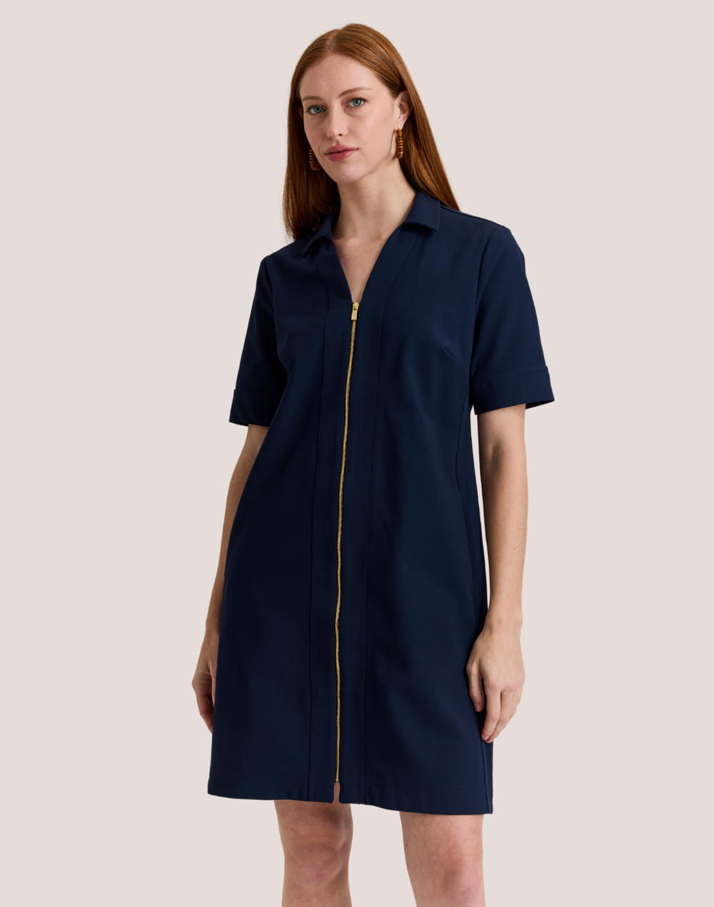 Bridget Short Sleeve Traveler's Twill Dress