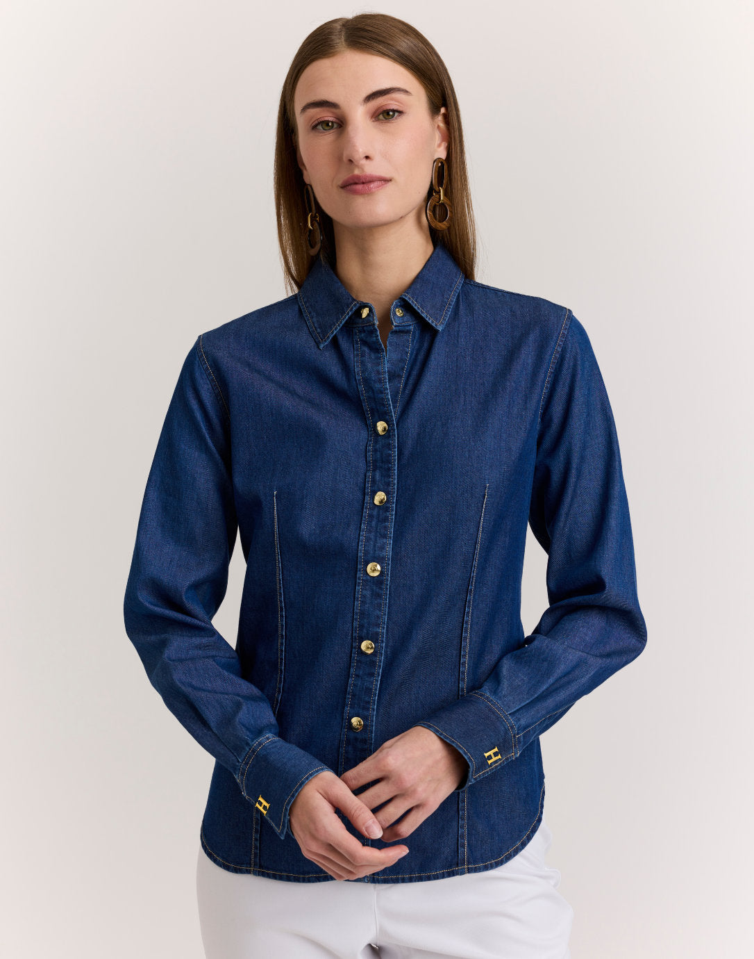 Stevie Long Sleeve Denim Shirt – Hinson Wu