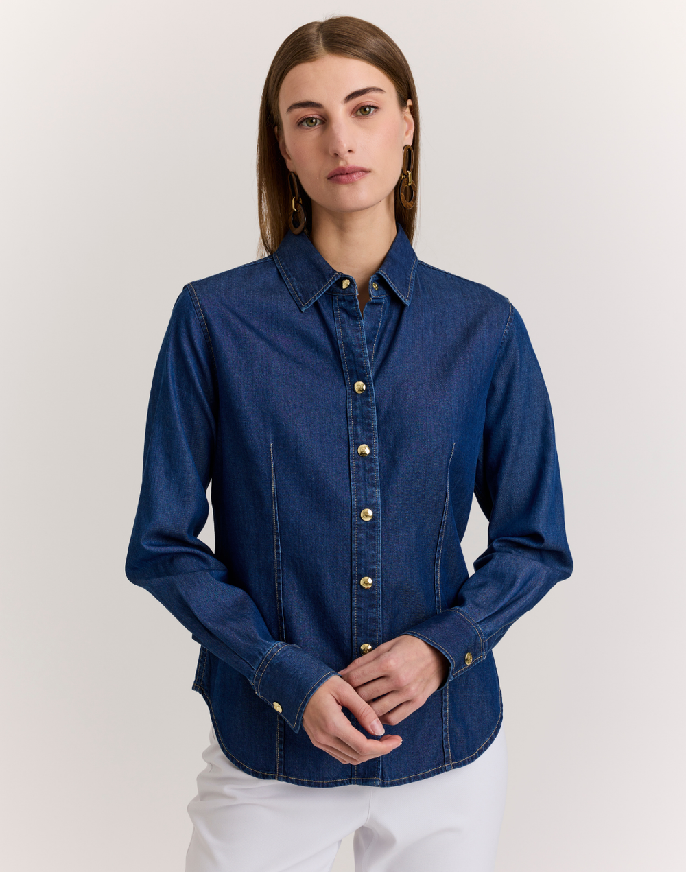 Stevie Long Sleeve Denim Shirt