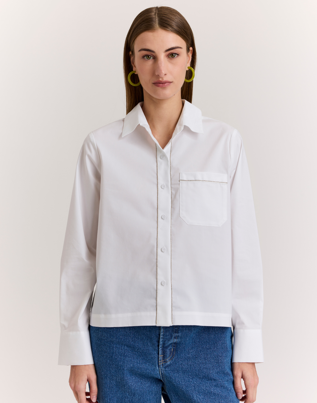 Venus Long Sleeve Metallic Bead Shirt