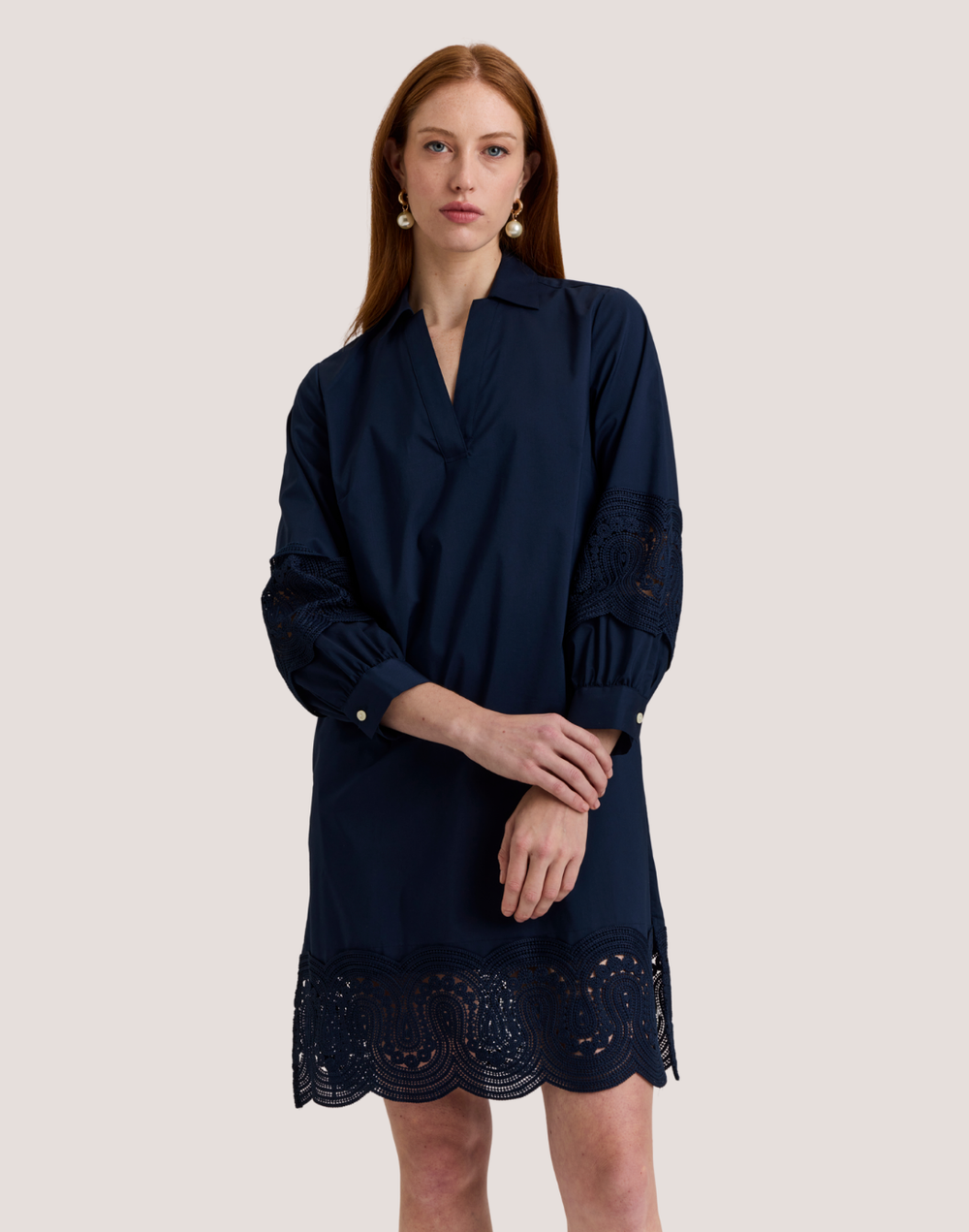 Mona Bracelet Sleeve Lace Dress