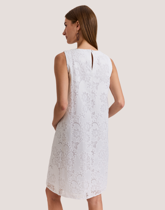 Courtney Sleeveless Floral Motif Lace Dress