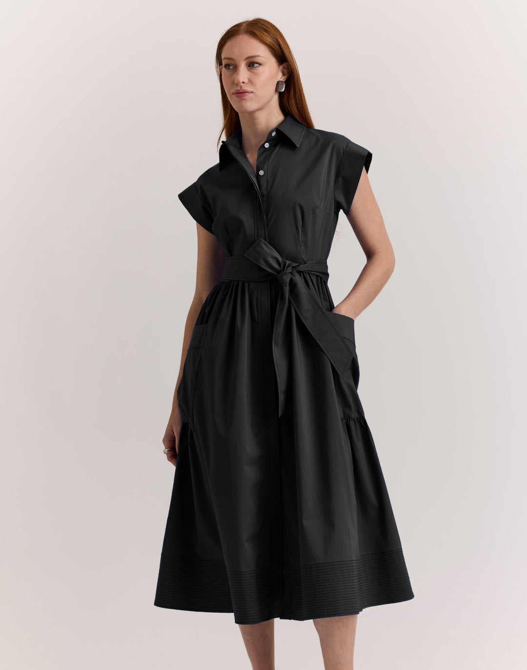 annabelle black dress City Chic Women's Plus Size Annabelle Button Closure Midi Dress