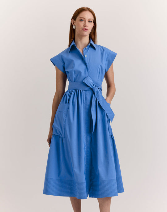 Annabelle Short Sleeve Dress Lake Blue / M