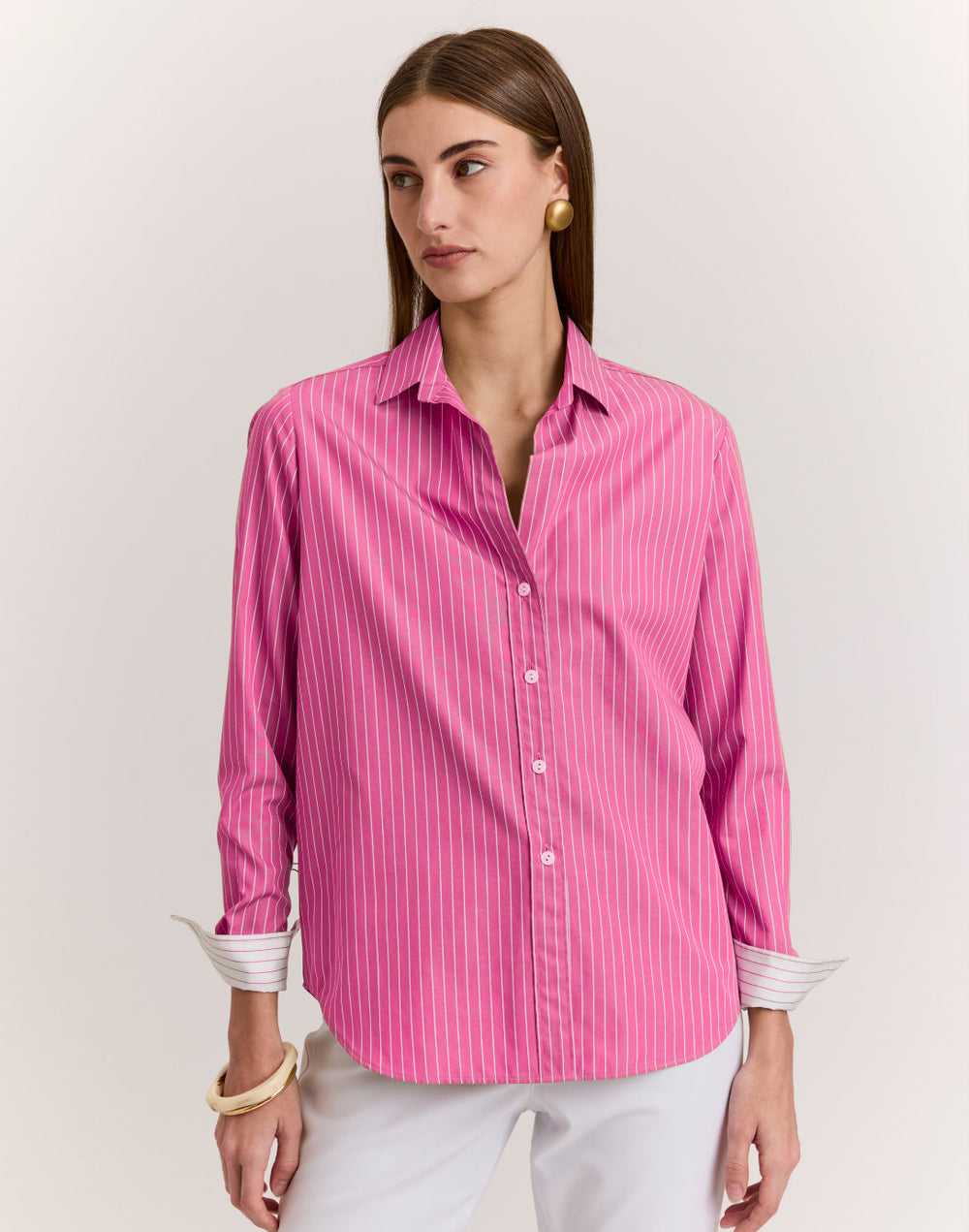 Esther Long Sleeve Pencil Stripe Shirt