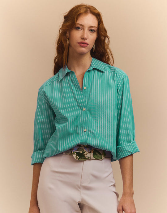 Romy Long Sleeve Pencil Stripe Shirt