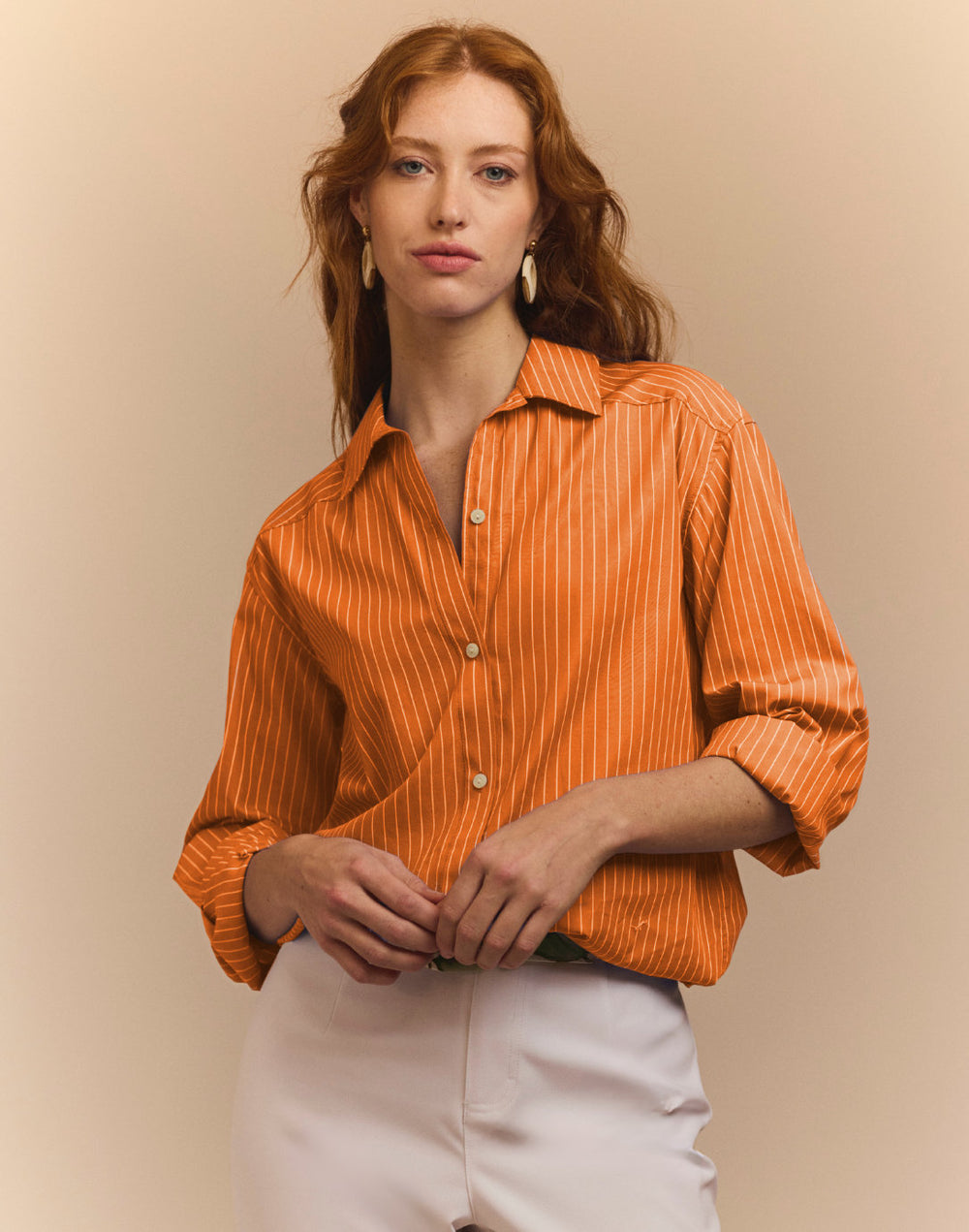 Romy Long Sleeve Pencil Stripe Shirt