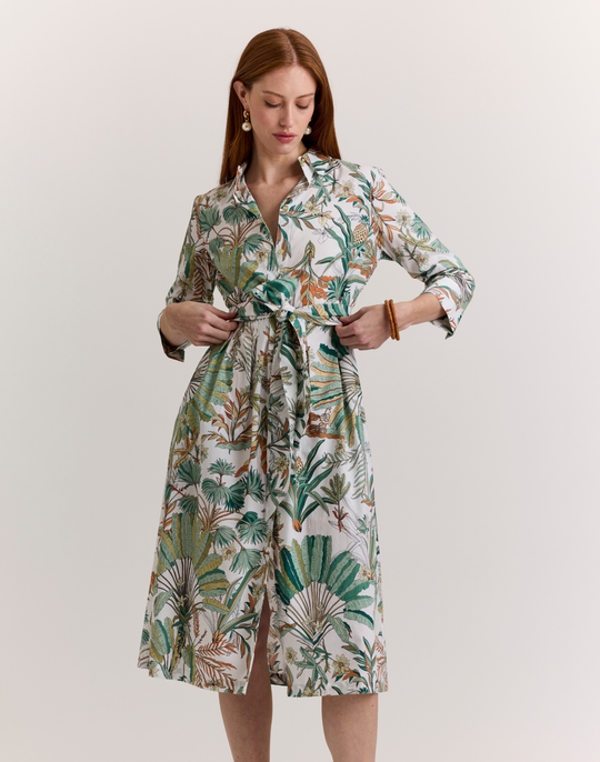 Robin 3/4 Sleeve Amazonian Print Dress
