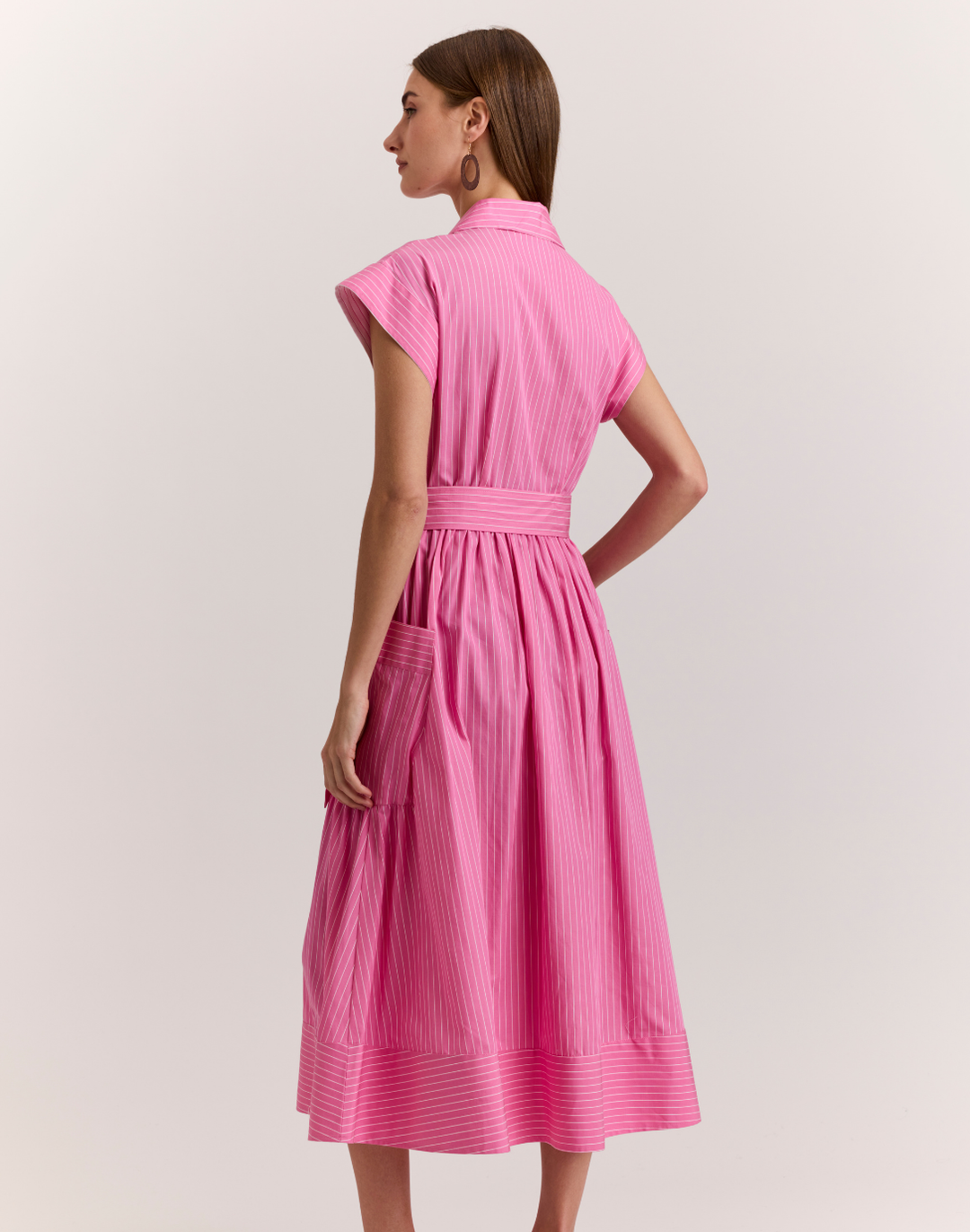 Annabelle Short Sleeve Pencil Stripe Dress