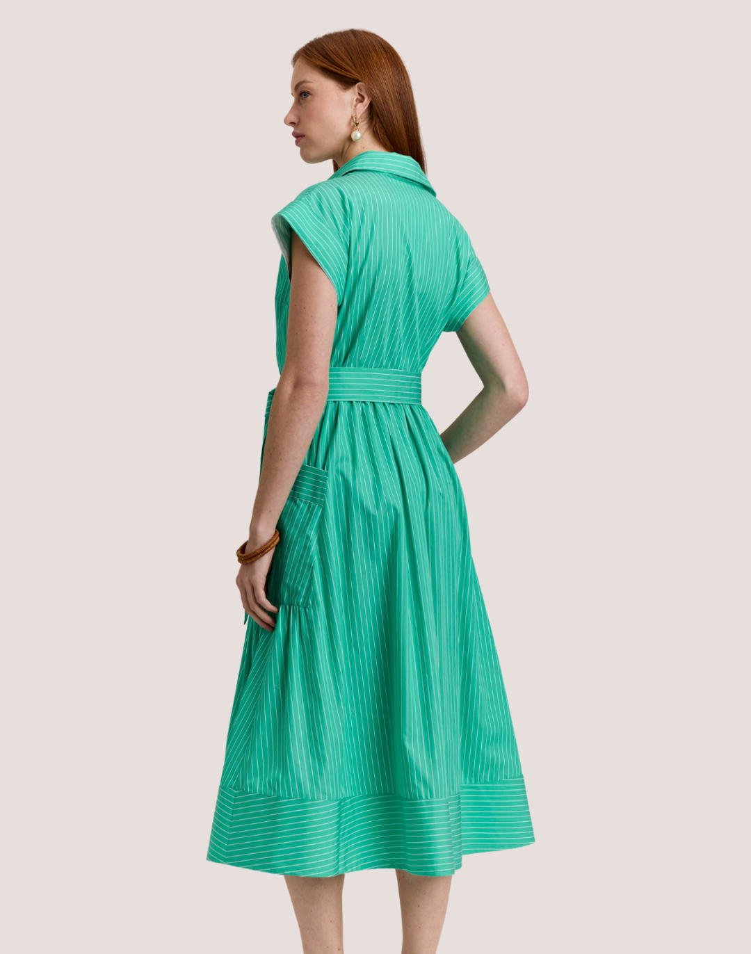 Annabelle Short Sleeve Pencil Stripe Dress