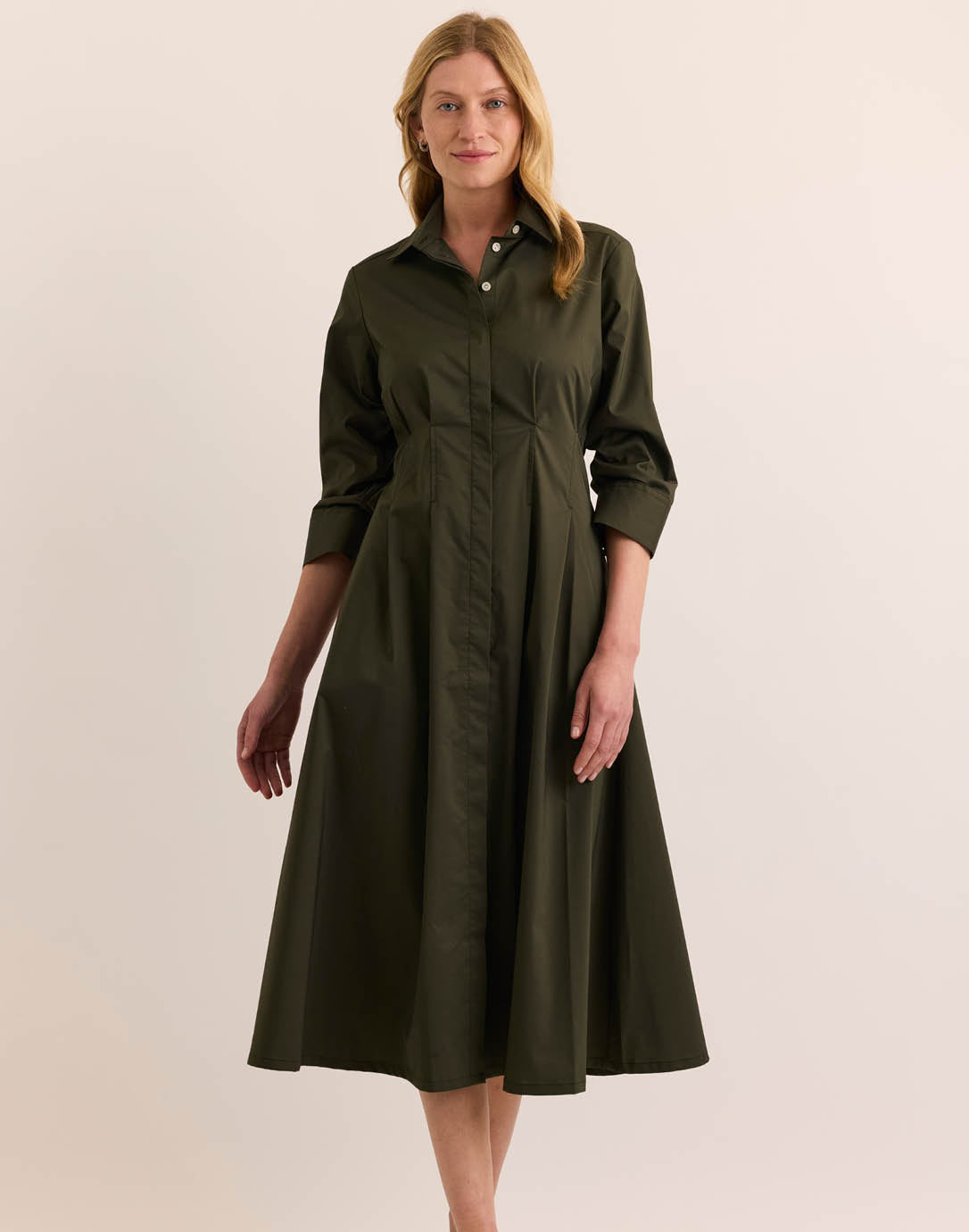 Martina 3/4 Sleeve Dress – Hinson Wu