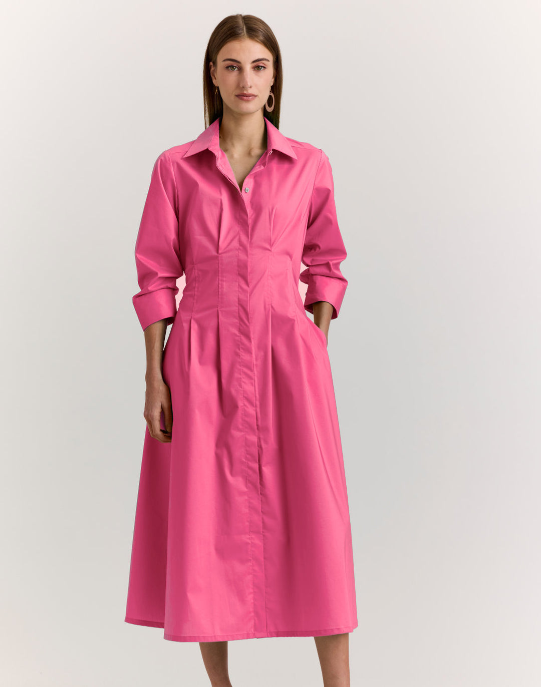 Martina 3/4 Sleeve Dress Guava / S