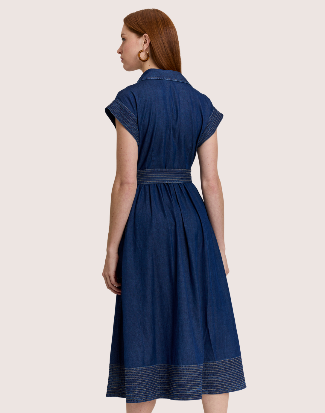 Annabelle Short Sleeve Dark Wash Denim Dress Dark Wash / S