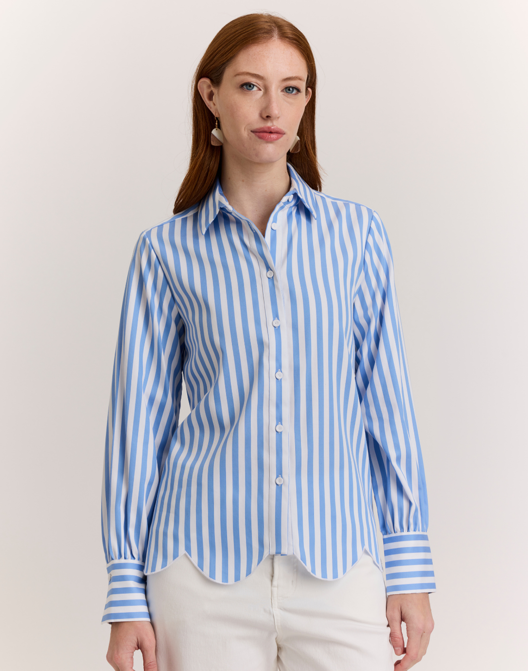Blaire Long Sleeve Classic Stripe Shirt