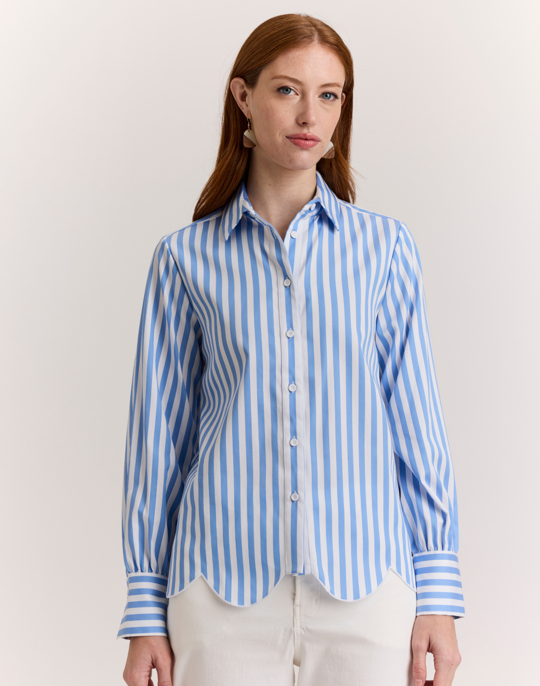 Blaire Long Sleeve Classic Stripe Shirt