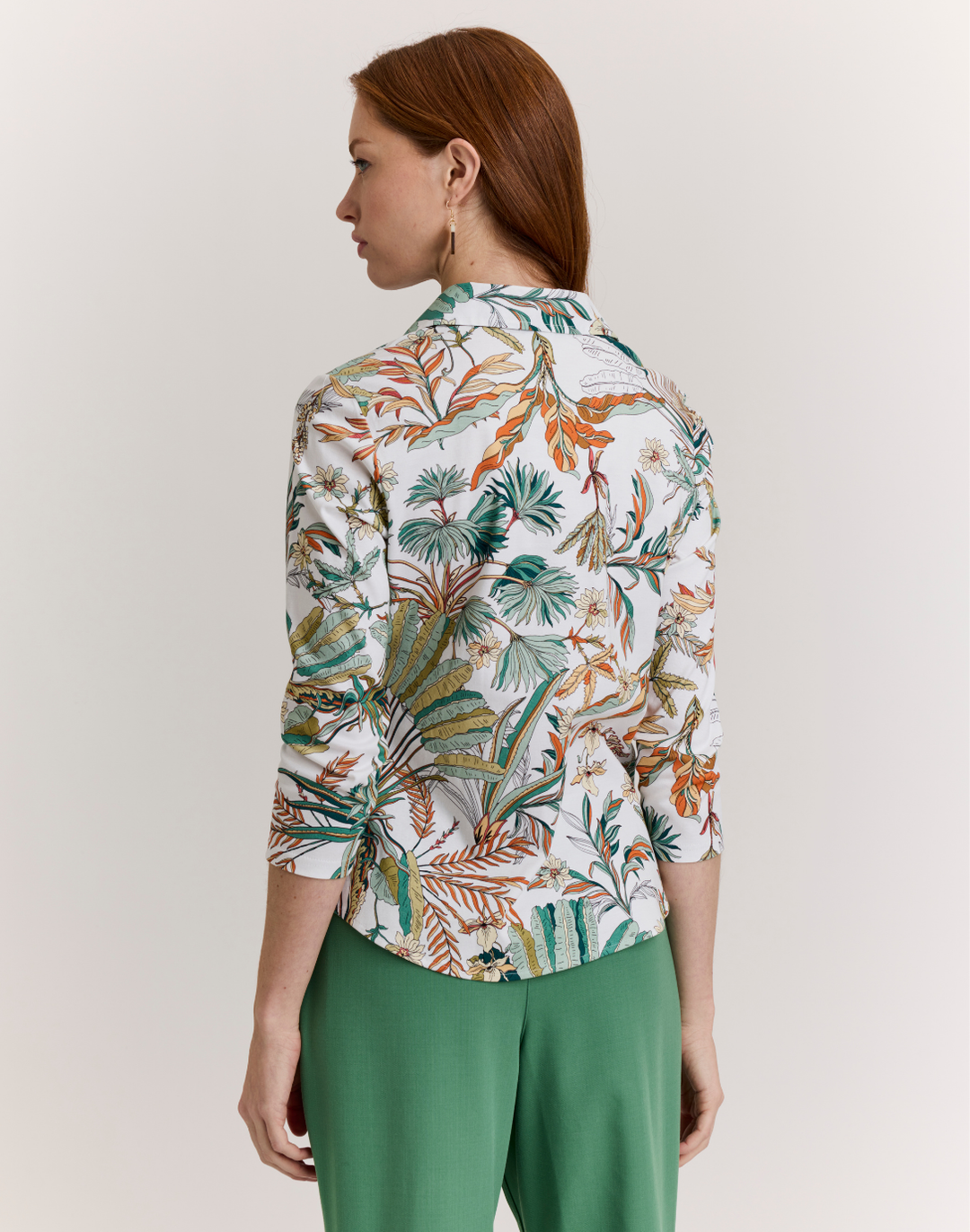 Lizette 3/4 Sleeve Amazonian Print Top
