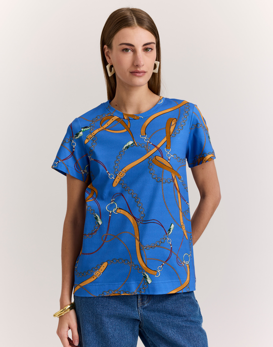 Great Short Sleeve Chain Medley Printed Tee