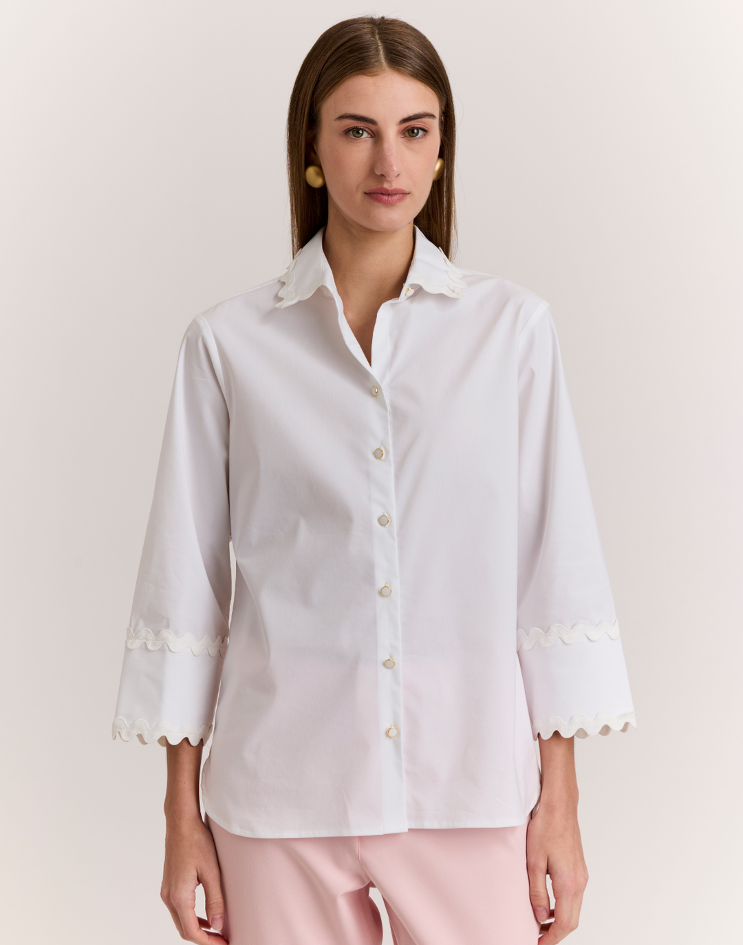 Margot 3/4 Sleeve Rick Rack Shirt