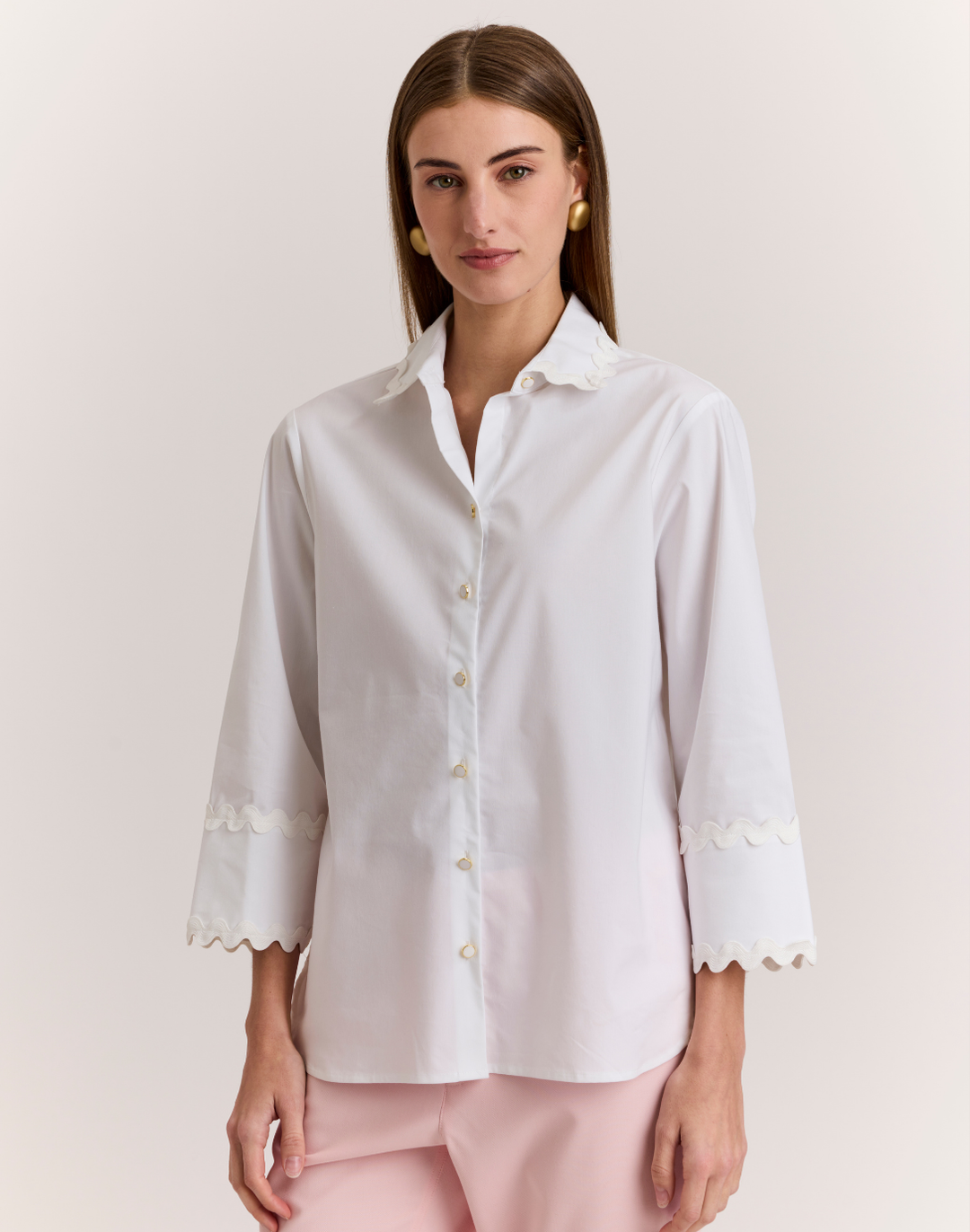 Margot 3/4 Sleeve Rick Rack Shirt