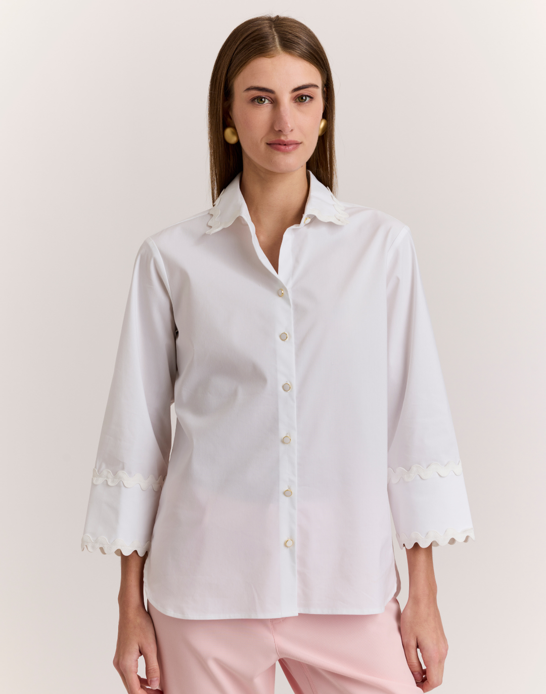 Margot 3/4 Sleeve Rick Rack Shirt